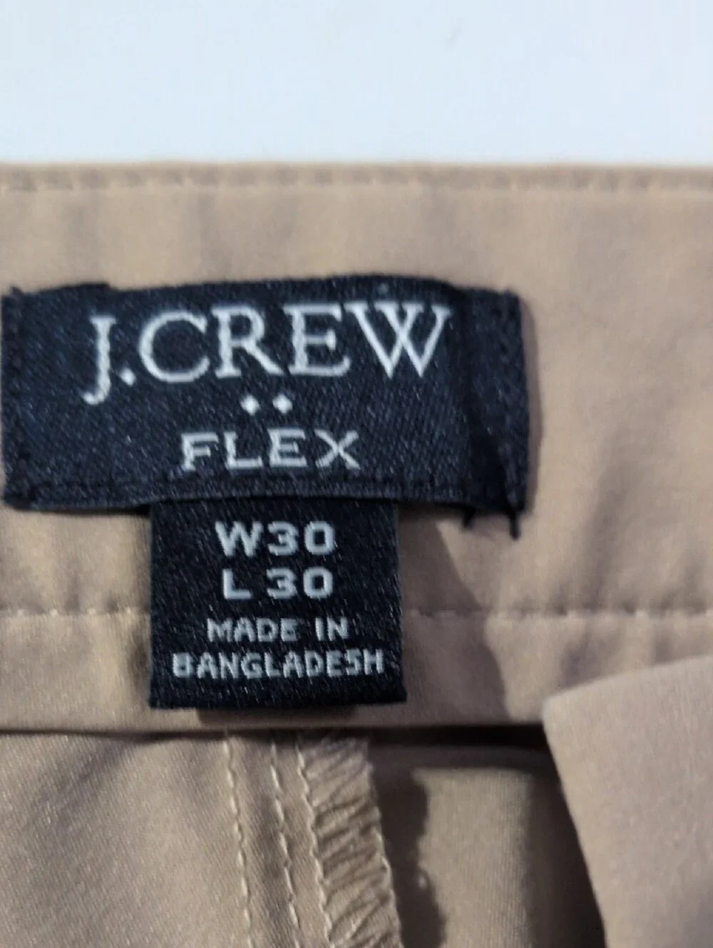J. Crew Men's Chinos in Khaki Tan